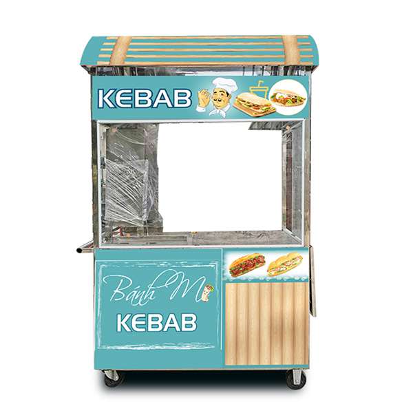 Thiết kế- Thi công Xe đẩy bánh mì Kebab